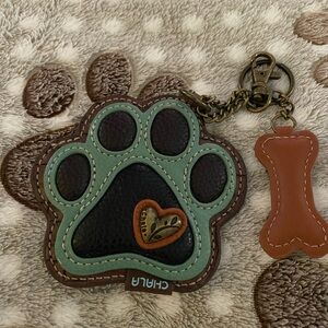 Chala Dog Paw Keychain & Coin Purse  - Black, Brown, and Green
